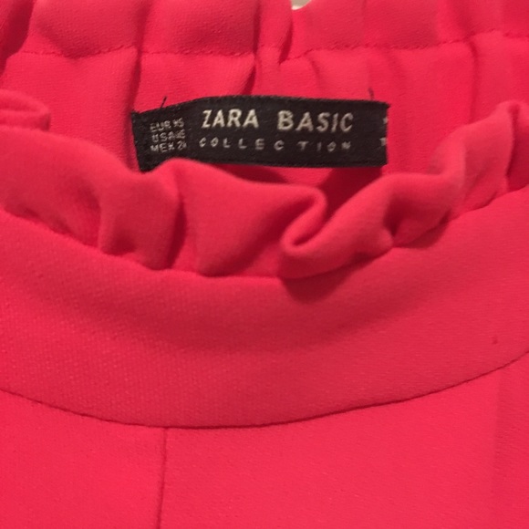 Zara Basic Hot Pink Dress Pants with Ruffles design. - Picture 6 of 8